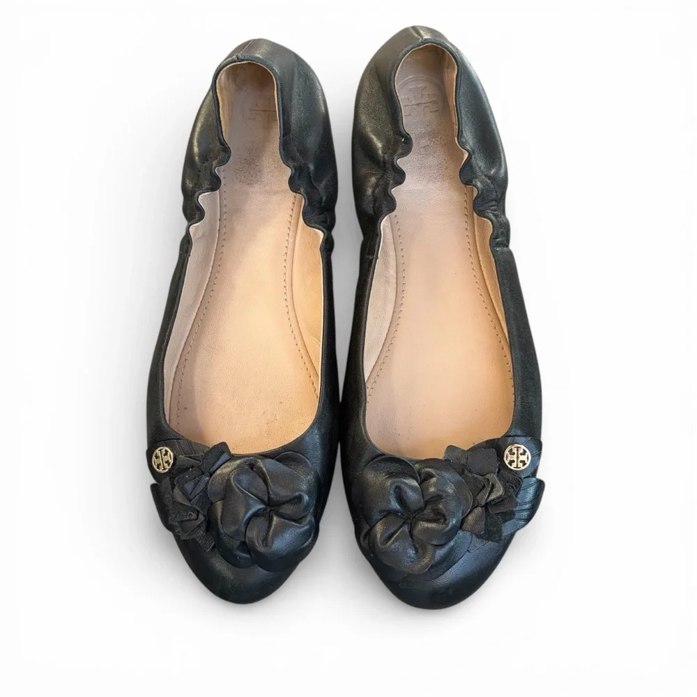 Tory Burch Blossom Ballet Leather Flats 7.5